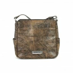 American West Handbags Ladies' American West Handbag Inlay Eagle Collection: Leather Messenger