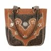 American West Handbags Ladies' American West Handbag Desert Wildflower Collection: Leather Western Zip Top Tote