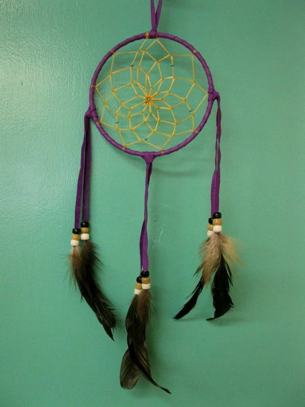 OutWest Shop Authentic Navajo Dream Catcher 5 Inch Purple Wrap Decor 3 OutWest Shop Authentic Navajo Dream Catcher 5 Inch Purple Wrap Decor