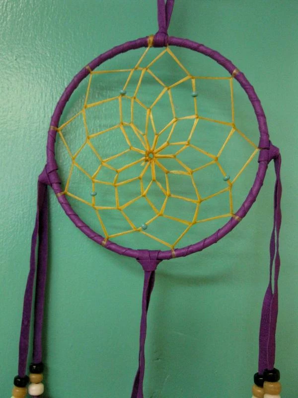 OutWest Shop Authentic Navajo Dream Catcher 5 Inch Purple Wrap Decor 4 OutWest Shop Authentic Navajo Dream Catcher 5 Inch Purple Wrap Decor