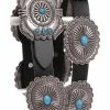 OutWest Shop Western Fashion Belt Accessory: Leather With Conchos And Turquoise Ladies'
