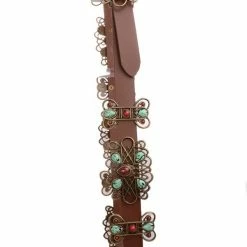 OutWest Shop Western Fashion Belt Accessory: Leather With Conchos And Stones