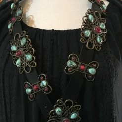 OutWest Shop Western Fashion Belt Accessory: Leather With Conchos And Stones