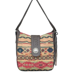 American West Handbags American West Handbag Southwest Tapestry Collection: Zip Top Hobo