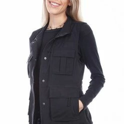 Scully Leather Company Women's Farthest Point Collection Vest: Outdoor Multi Pocket