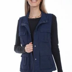 Scully Leather Company Women's Farthest Point Collection Vest: Outdoor Multi Pocket