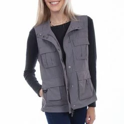 Scully Leather Company Women's Farthest Point Collection Vest: Outdoor Multi Pocket