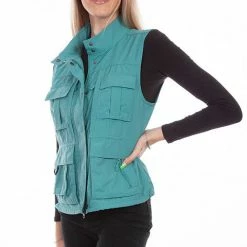 Scully Leather Company Women's Farthest Point Collection Vest: Outdoor Multi Pocket
