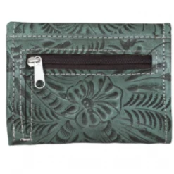 American West Handbags Ladies' American West Tooled Collection: Leather Tri-Fold Wallet