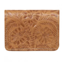American West Handbags Ladies' American West Tooled Collection: Leather Tri-Fold Wallet