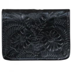 American West Handbags Ladies' American West Tooled Collection: Leather Tri-Fold Wallet