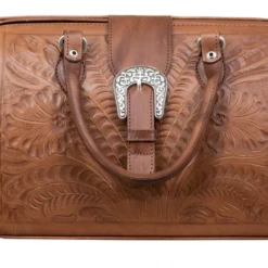 American West Handbags American West Handbag Tooled Collection: Leather Doctor Bag Large Ladies'