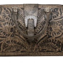 American West Handbags American West Handbag Tooled Collection: Leather Doctor Bag Large Ladies'