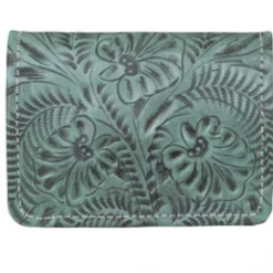 American West Handbags Ladies' American West Tooled Collection: Leather Tri-Fold Wallet