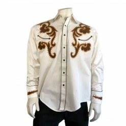 Rockmount Ranch Wear Men's Vintage Western Shirt Collection: Rockmount Chamois & Embroidery