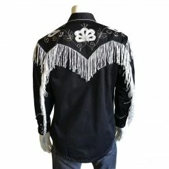 Rockmount Ranch Wear Men's Vintage Western Shirt Collection: Rockmount Fancy Fringe Black
