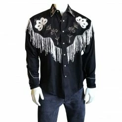 Rockmount Ranch Wear Men's Vintage Western Shirt Collection: Rockmount Fancy Fringe Black