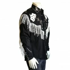 Rockmount Ranch Wear Men's Vintage Western Shirt Collection: Rockmount Fancy Fringe Black