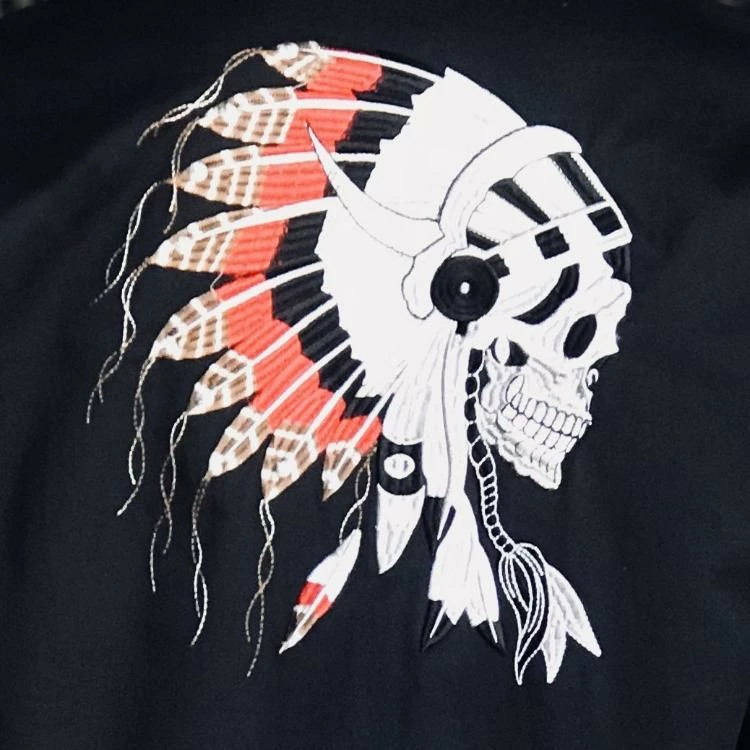 Rockmount Ranch Wear Men's Vintage Western Shirt Collection: Rockmount Fancy Embroidered Chief's Skull 5 Rockmount Ranch Wear Men's Vintage Western Shirt Collection: Rockmount Fancy Embroidered Chief's Skull