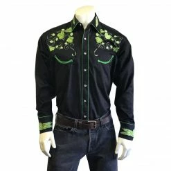Rockmount Ranch Wear Men's Vintage Western Shirt Collection: Rockmount Hops Black