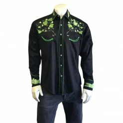 Rockmount Ranch Wear Men's Vintage Western Shirt Collection: Rockmount Hops Black