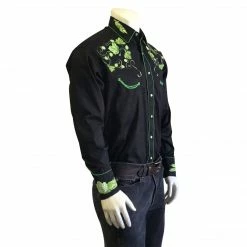 Rockmount Ranch Wear Men's Vintage Western Shirt Collection: Rockmount Hops Black