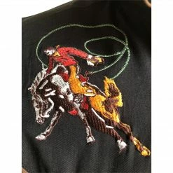 Rockmount Ranch Wear Men's Vintage Western Shirt Collection: Rockmount Embroidered Bronc Black