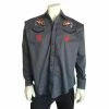 Rockmount Ranch Wear Men's Vintage Western Shirt Collection: Rockmount Embroidered Bronc Grey
