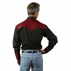Rockmount Ranch Wear Men's Vintage Western Shirt Collection: Rockmount Tooling Embroidery