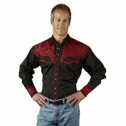 Rockmount Ranch Wear Men's Vintage Western Shirt Collection: Rockmount Tooling Embroidery