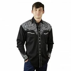 Rockmount Ranch Wear Men's Vintage Western Shirt Collection: Rockmount Tooling Embroidery