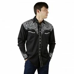 Rockmount Ranch Wear Men's Vintage Western Shirt Collection: Rockmount Tooling Embroidery