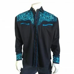 Rockmount Ranch Wear Men's Vintage Western Shirt Collection: Rockmount Tooling Embroidery