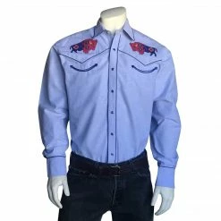 Rockmount Ranch Wear Men's Vintage Western Shirt Collection: Rockmount American Bison Chambray