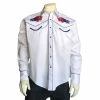 Rockmount Ranch Wear Men's Vintage Western Shirt Collection: Rockmount American Bison White 2 Rockmount Ranch Wear Men's Vintage Western Shirt Collection: Rockmount American Bison White