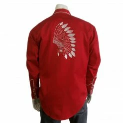 Rockmount Ranch Wear Men's Vintage Western Shirt Collection: Rockmount Warbonnet Red
