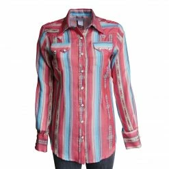Rockmount Ranch Wear Ladies' Women's Western Shirt Collection: Rockmount Serape Stripe Coral