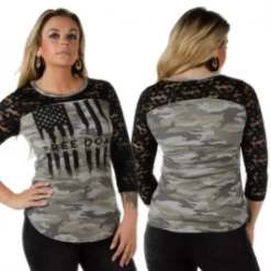 Liberty Wear Collection Tops: Bleeding Freedom Flag Thermal