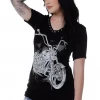 Ladies' Liberty Wear Collection Tops: Splatter Bike Slit Tee