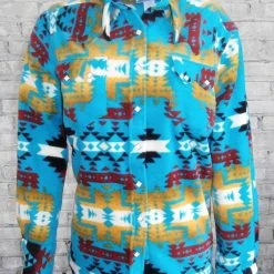 Rockmount Ranch Wear Women's Western Shirt Collection: Rockmount Flannel Native American Turquoise Ladies'