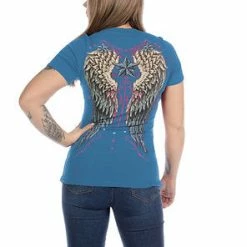 Liberty Wear Collection Tops: Stars & Wings Denim Ladies'