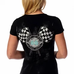 Liberty Wear Collection Tops: Ride On Route 66 Keyhole Neck