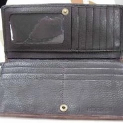 Scully Leather Company Scully Wallet Collection: Leather Clutch Wallet Harness Trim