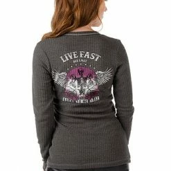 Liberty Wear Collection Tops: Live Fast Die Last Ladies'