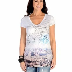 Ladies' Liberty Wear Collection Tops: Historic Grand Canyon Cartography