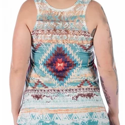 Liberty Wear Collection Tops: Tank Aztec Lace Back