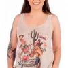 Ladies' Liberty Wear Collection Tops: Tank Howdy Vintage Cartoon