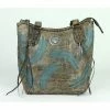 American West Handbags American West Handbag Sacred Bird Collection: Leather Zip Top Bucket Tote