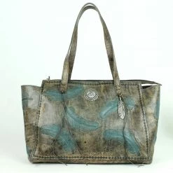 American West Handbags American West Handbag Sacred Bird Collection: Leather Zip Top Tote Ladies'