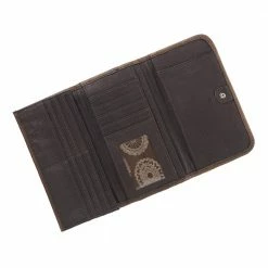 American West Handbags American West Handbag Sacred Bird Collection: Leather Tri-Fold Western Wallet